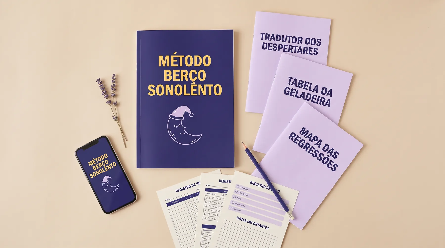 Ebook Método Berço Sonolento com os bônus Tradutor dos Despertares, Tabela da Geladeira e Mapa das Regressões